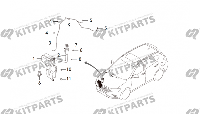 Бачёк омывателя Haval H2