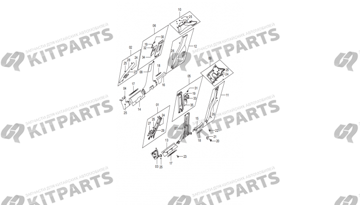 Накладки внутренние FAW T77