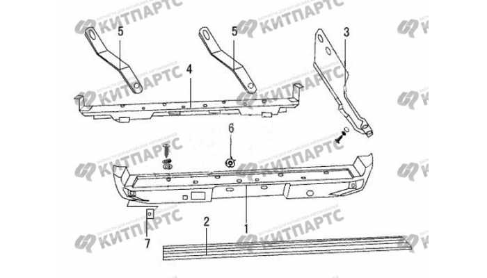 Кронштейн, усилитель заднего бампера Great Wall Sailor
